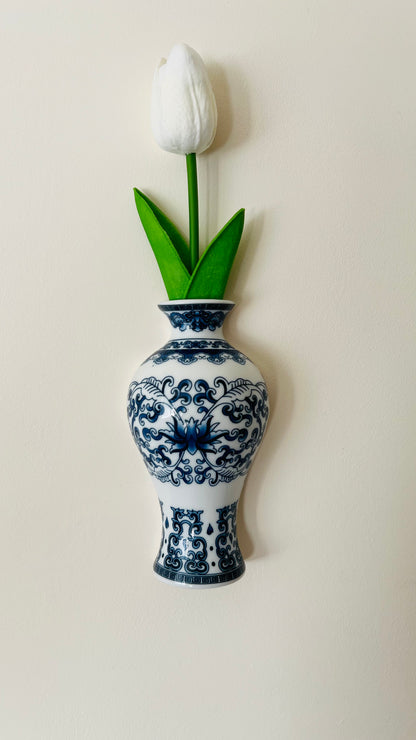 Elegant Blue Wall Vases – Modern Ceramic Hanging Decor for Flowers & Greenery